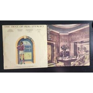 Rod Stewart Lot of 2 Vinyl LP Records-Best of Rod Stewart & Never a Dull Moment